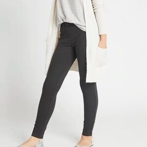 Betabrand Skinny Leg Classic Dress Yoga Pants Charcoal Gray Small Petite SP O